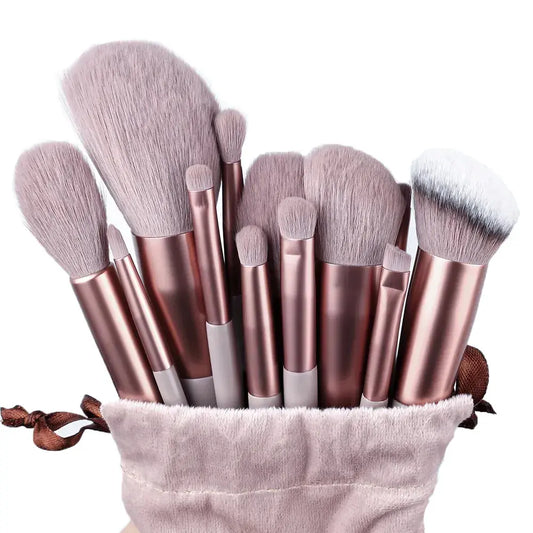 Beautiful 13Pcs Soft Fluffy Makeup Brushes